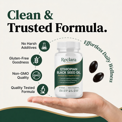 Reclara Ethiopian Black Seed Oil - 60 Softgels