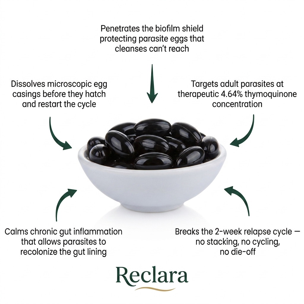 Reclara Ethiopian Black Seed Oil softgels